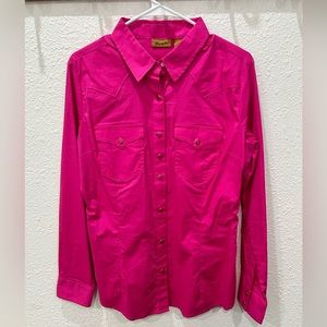 Wrangler pink pearl snap